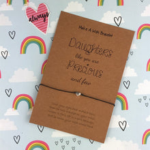Load image into Gallery viewer, Daughters Like You Are Precious and Few - Wish Bracelet-The Persnickety Co