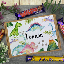 Load image into Gallery viewer, Personalised Dinosaur Chocolate Bar Box-The Persnickety Co