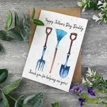 Load image into Gallery viewer, Thank You For Helping Me Grow Plantable Father's Day Card