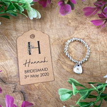 Load image into Gallery viewer, Cute Bridesmaid Beaded Ring With Initial-3-The Persnickety Co
