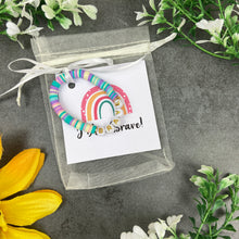 Load image into Gallery viewer, Pastel Rainbow I Am Brave Bracelet
