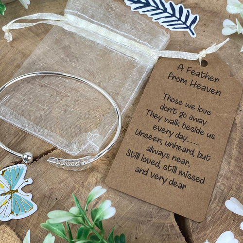 A Feather From Heaven - Feather Bangle-The Persnickety Co