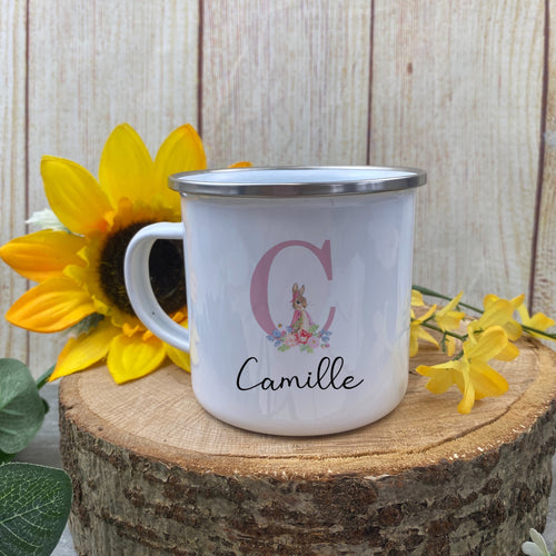 Easter Initial Enamel Mug-The Persnickety Co