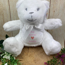 Load image into Gallery viewer, Personalised 'Big Sister' White Bear Soft Toy-The Persnickety Co