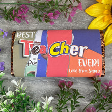 Load image into Gallery viewer, Best Teacher Ever Personalised Chocolate Bar
