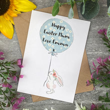 Load image into Gallery viewer, Happy Easter Balloon Rabbit Card