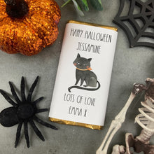 Load image into Gallery viewer, Cat Happy Halloween - Personalised Chocolate Bar