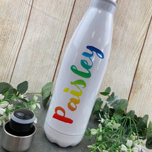 Load image into Gallery viewer, Rainbow Name Water Bottle