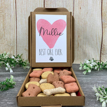 Load image into Gallery viewer, Personalised Little Dog Treat Box - A Valentine's Treat!