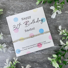 Load image into Gallery viewer, Happy 30th Birthday Beaded Bracelet-8-The Persnickety Co