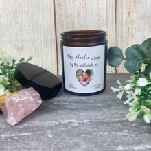 Load image into Gallery viewer, Personalised Photo Candle - This Auntie Is Loved By
