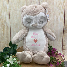 Load image into Gallery viewer, Personalised 'Big Sister' Owl Soft Toy
