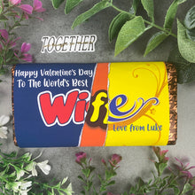 Load image into Gallery viewer, Personalised Best Wife Valentine's Chocolate Bar