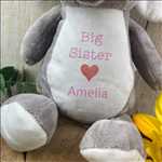 Load image into Gallery viewer, Personalised 'Big Sister' Elephant Soft Toy