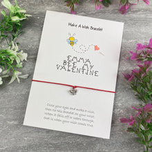 Load image into Gallery viewer, Personalised Bee My Valentine Wish Bracelet-2-The Persnickety Co