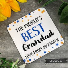 Load image into Gallery viewer, World's Best Grandad Personalised Coaster