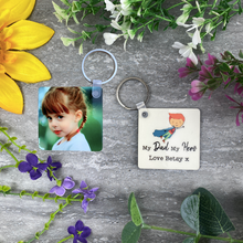 Load image into Gallery viewer, My Dad My Hero Keyring-The Persnickety Co