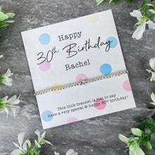 Load image into Gallery viewer, Happy 30th Birthday Beaded Bracelet-4-The Persnickety Co