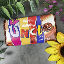 Load image into Gallery viewer, Personalised Uncle Happy Birthday Chocolate Bar