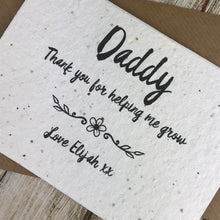 Load image into Gallery viewer, Dad/Daddy Thank You For Helping Me Grow - Personalised Seed Card-4-The Persnickety Co