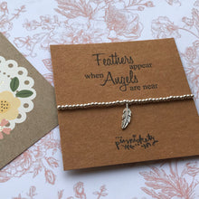 Load image into Gallery viewer, Beaded Charm Bracelet - Feathers Appear When Angels Are Near-4-The Persnickety Co