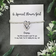 Load image into Gallery viewer, For A Special Flower Girl Beaded Charm Bracelet-3-The Persnickety Co