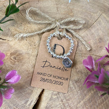 Load image into Gallery viewer, Maid Of Honour Initial Ring-6-The Persnickety Co