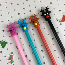 Load image into Gallery viewer, Winking Reindeer Gel Pen-10-The Persnickety Co
