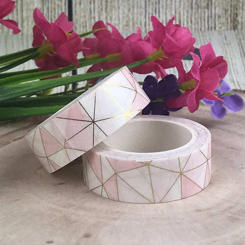 Pink Geometric Washi Tape-The Persnickety Co