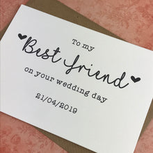Load image into Gallery viewer, To My Best Friend on your Wedding Day-3-The Persnickety Co