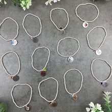 Load image into Gallery viewer, Birth Flower & Birthstone Beaded Bracelet