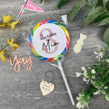 Load image into Gallery viewer, Personalised Happy Birthday Giant Lollipop With Age