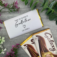 Load image into Gallery viewer, Personalised Thankyou Godfather Chocolate Bar