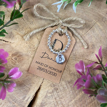 Load image into Gallery viewer, Maid Of Honour Initial Ring-5-The Persnickety Co