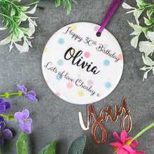 Load image into Gallery viewer, Personalised 30th Birthday Hanging Decoration-3-The Persnickety Co