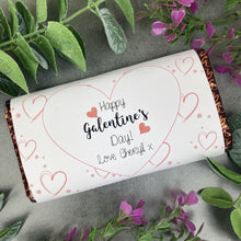 Load image into Gallery viewer, Heart Happy Galentine's Day Chocolate Bar