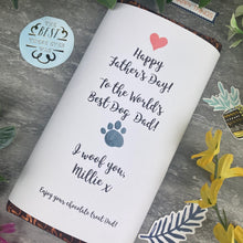 Load image into Gallery viewer, Best Dog Dad Father's Day Personalised Chocolate Bar