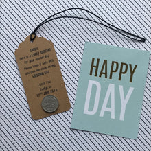 Load image into Gallery viewer, Lucky Sixpence Gift Tag For Dad-The Persnickety Co