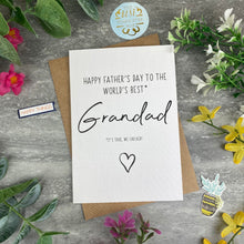 Load image into Gallery viewer, World's Best Grandad Father's Day Card-The Persnickety Co