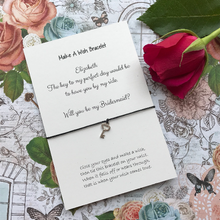 Load image into Gallery viewer, Bridesmaid Proposal - The Key To My Perfect Day... Wish Bracelet-9-The Persnickety Co