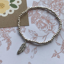 Load image into Gallery viewer, Beaded Charm Bracelet - Feathers Appear When Angels Are Near-6-The Persnickety Co