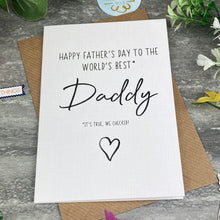 Load image into Gallery viewer, World's Best Daddy Father's Day Card