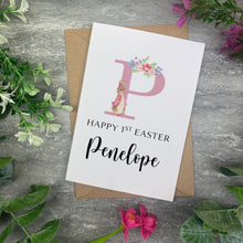 Load image into Gallery viewer, Personalised Rabbit 1st Easter Initial Card