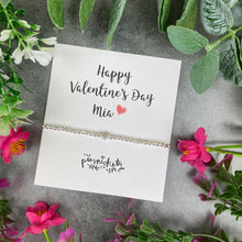Load image into Gallery viewer, Personalised Valentine's Day Love Heart Beaded Bracelet-The Persnickety Co