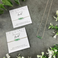 Load image into Gallery viewer, Luck - Aventurine Gemstone Necklace and Bracelet