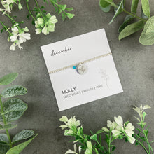 Load image into Gallery viewer, Birth Flower & Birthstone Beaded Bracelet-The Persnickety Co