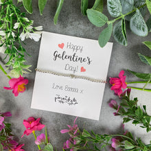 Load image into Gallery viewer, Personalised Galentine's Day Beaded Bracelet