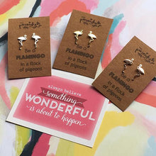 Load image into Gallery viewer, Be A Flamingo In A Flock Of Pigeons Earrings-The Persnickety Co
