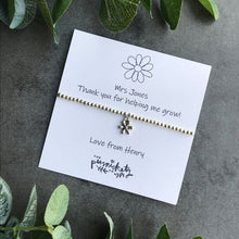 Load image into Gallery viewer, Beaded Charm Bracelet - Thank You For Helping Me Grow-The Persnickety Co