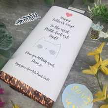 Load image into Gallery viewer, Purrfect Cat Dad Father's Day Chocolate Bar